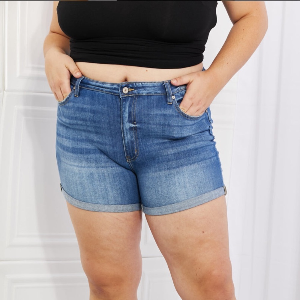 Kancan Cuffed‎ Denim Shorts Sz. 3X NWT